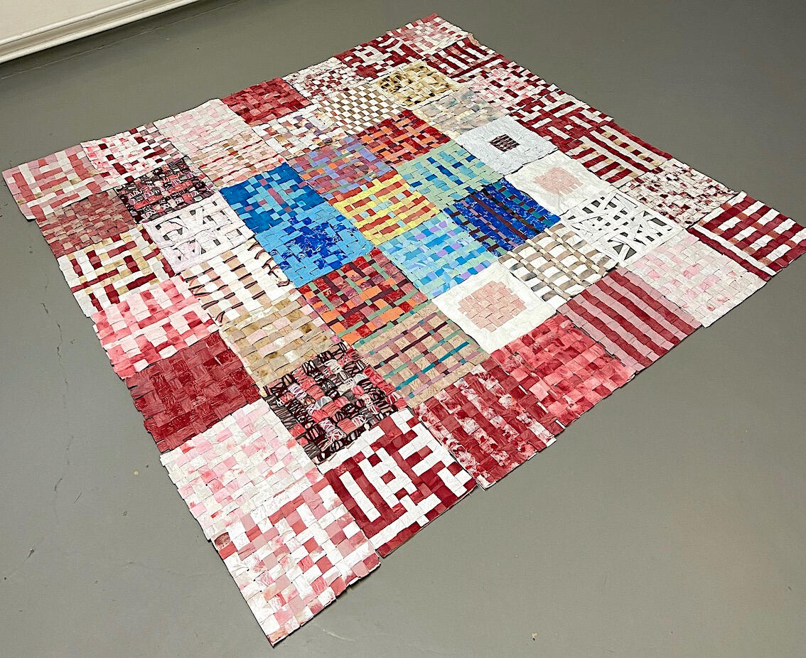 Paper weave (2025), c. 140cm x 140cm