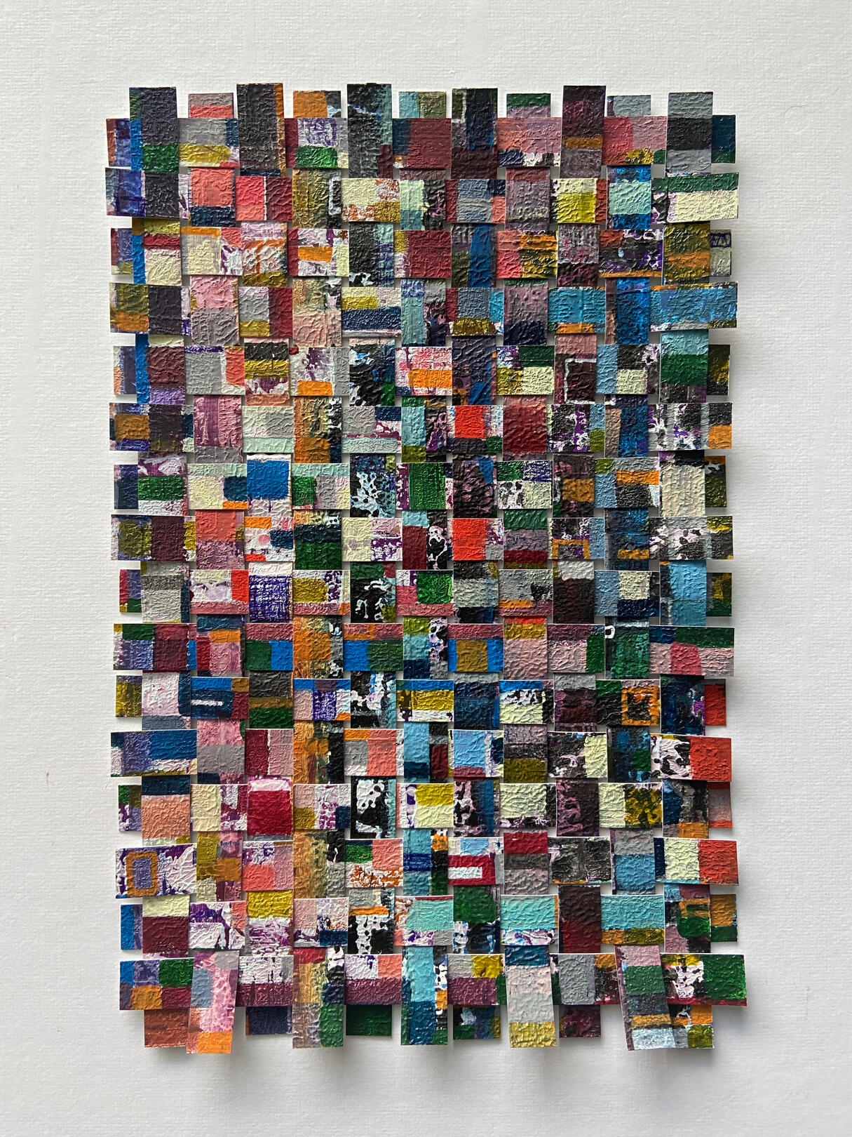 "Textured Grids" (2026), paper weave, c. 15 x 22cm "Textured Grids" (2026), paper weave, c. 15 x 22cm