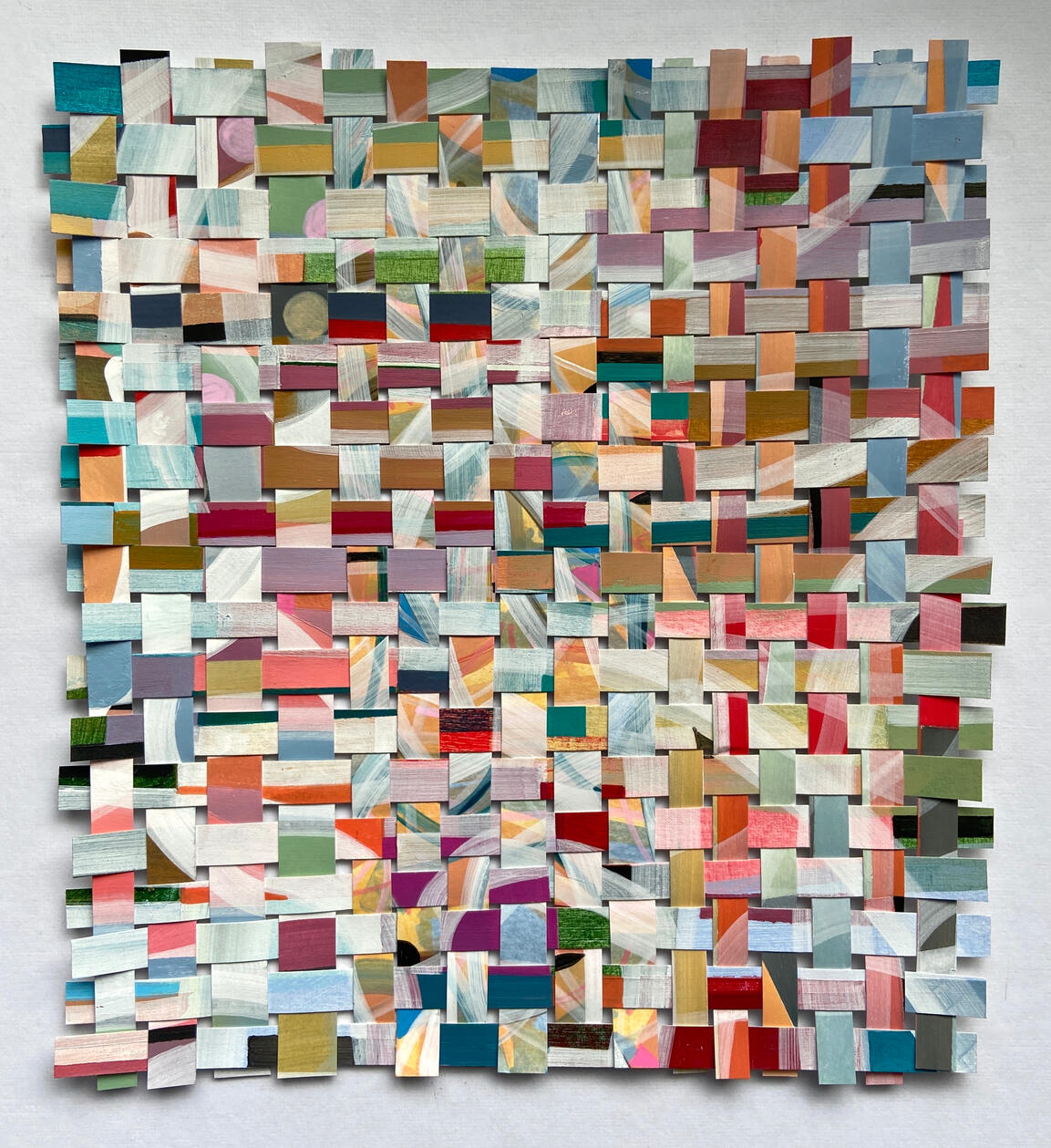 "Energy" (2026), paper weave, 22cm x 24cm "Energy" (2026), paper weave, 22cm x 24cm