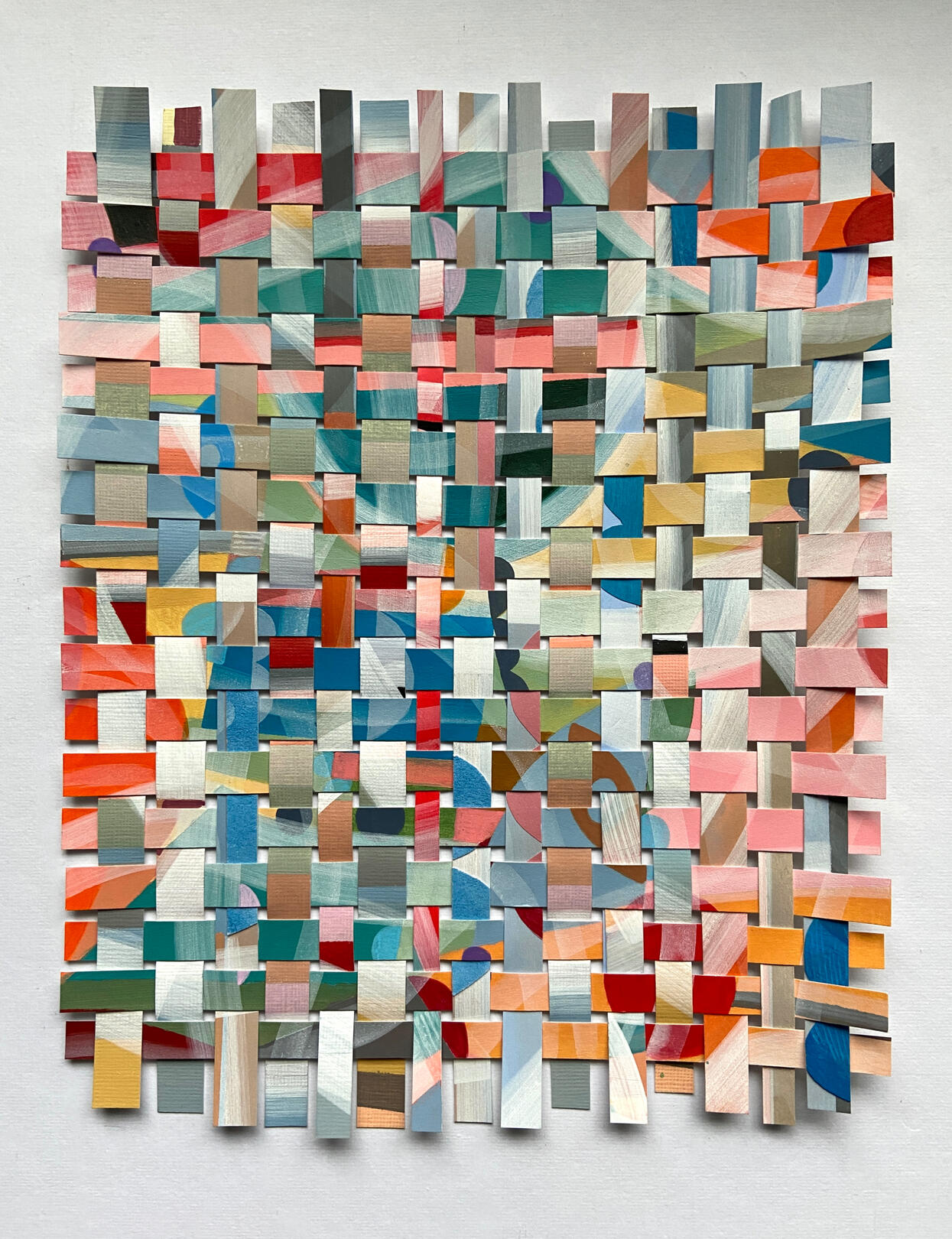 "Dancing" (2026), paper weave, c. 20cm x 25cm "Dancing" (2026), paper weave, c. 20cm x 25cm